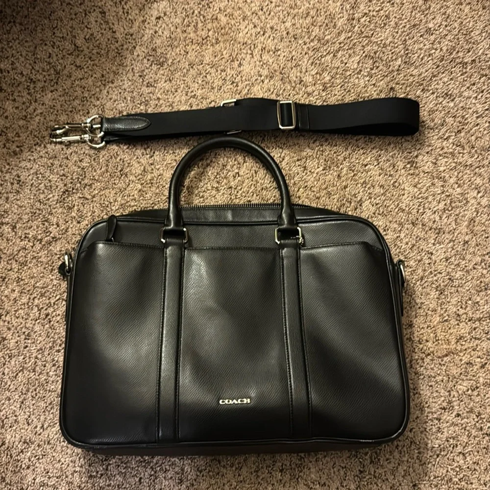 Coach leather laptop / briefcase